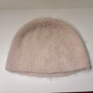 Light pink angora beanie